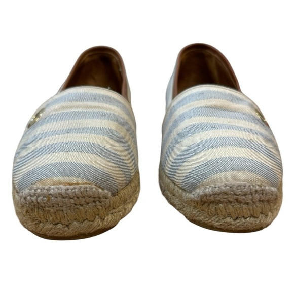Hunter Adler Blue and White Striped Slip On Espadrilles Flats Womens Size 7 - Picture 5 of 10